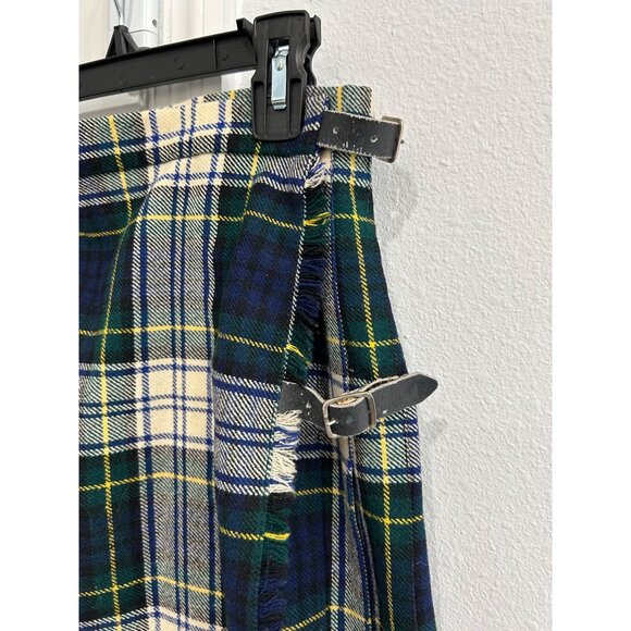Vintage Talbots Tartan Wool Kilt Wrap Skirt Buckle Fastenings Pleated - Picture 4 of 7